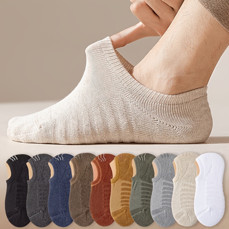 Invisibility Sock Loafer - 10足組 夏用 メンズ カジュアル ノーショーソックス 無地