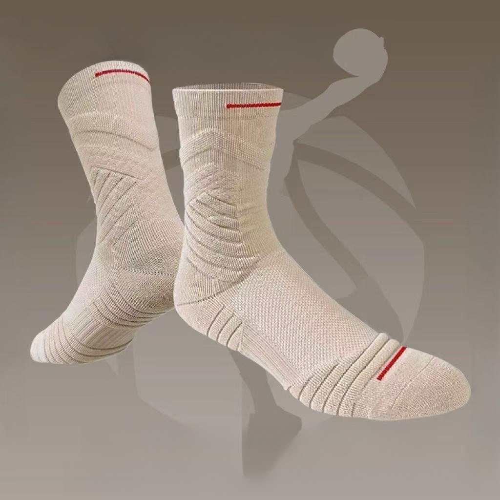 Athletic Sock Cushion - メンズ「ストリートボール」バスケットボールソックス1足 – 厚手のテリークッション付きオールシーズンアスレチックソックス。スポーツ用のプロ仕様のグリップ。
