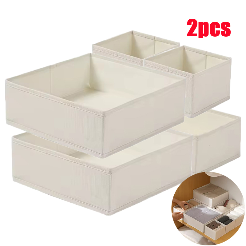 Sock Organizer Tray - 1/2個入り 下着ブラオーガナイザー収納ボックス - パンティー、靴下、引き出し用のワードローブ衣類オーガナイザー、家庭整理用仕切り