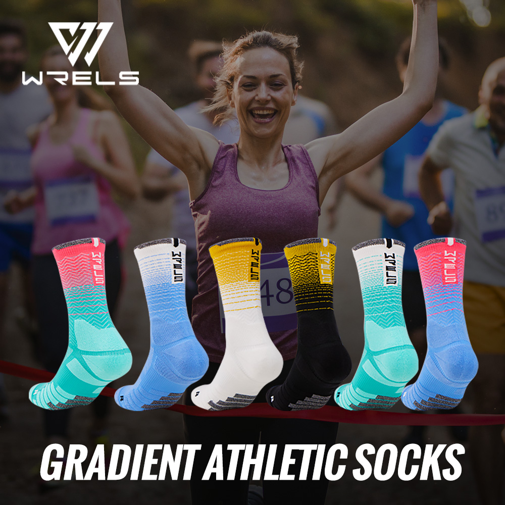 Athletic Sock Cushion - WRELS 1/2/3 クッション付きスポーツアスレチックソックス通気性ランニングソックスクッションパッド入り吸湿発散性ウォーキングハイキングランニング用