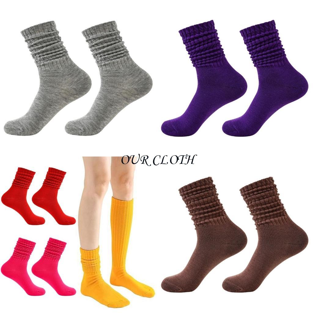 Boot Sock Slouchy - 女性のための前かがみの靴下、前かがみの靴下ソフトエクストラロングシュランチニーハイソックスY1AC