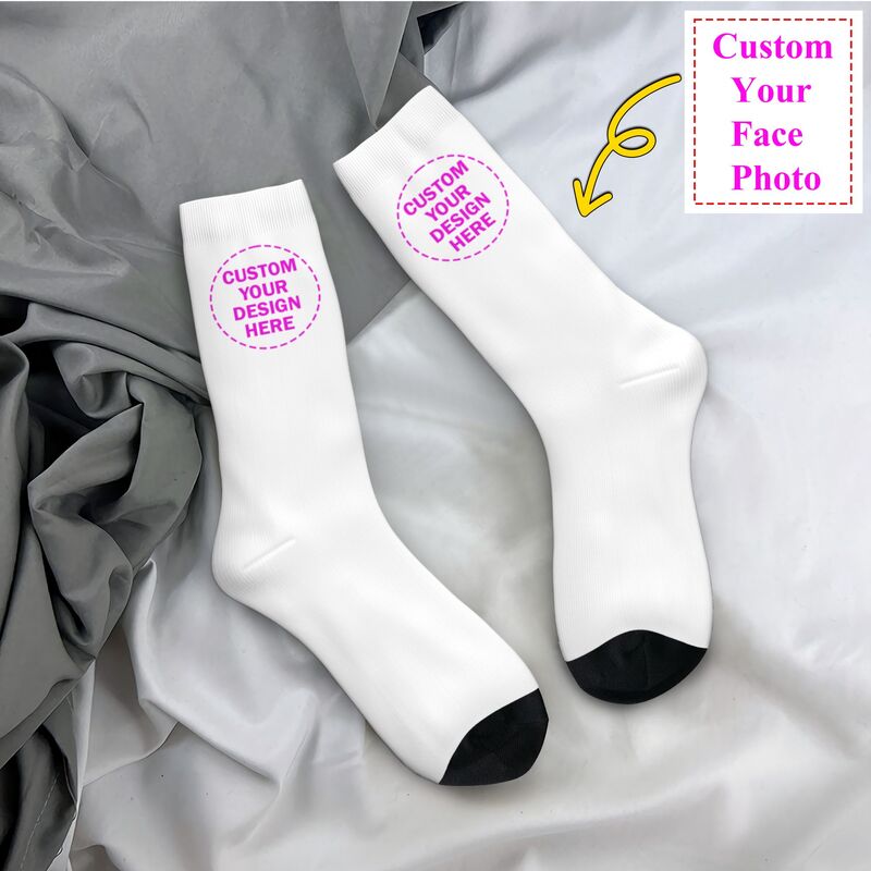 Dress Sock Men - パーソナライズ カスタム写真ロゴテキスト メンズ レディース クルーソックス ユニセックス