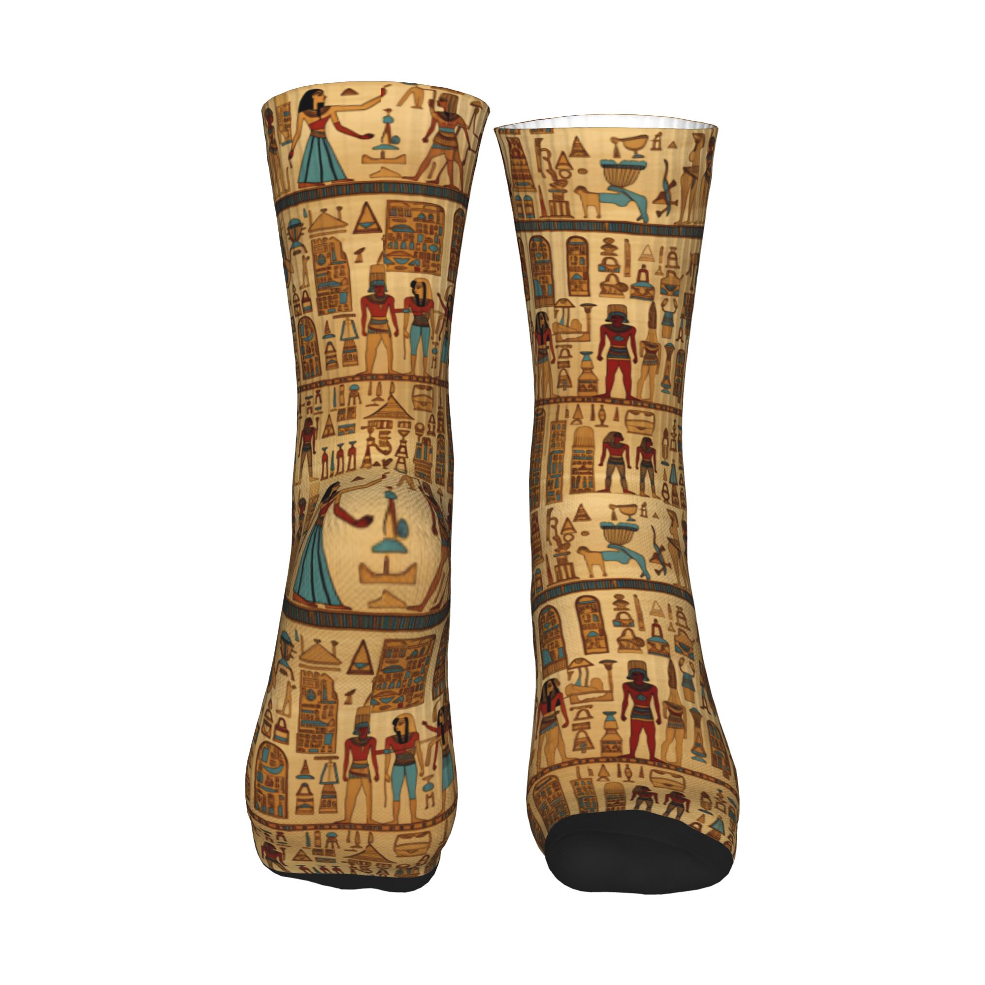 かわいいメンズエジプトの神々とシンボル柄ドレスソックスユニセ - Dress Sock Men のレビューと価格
