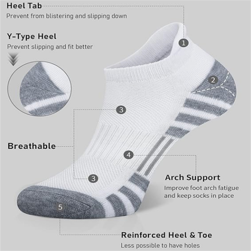 12足組 クッション性のある通気性のあるアンクル丈アスレチッ - Athletic Sock Cushion のレビューと価格