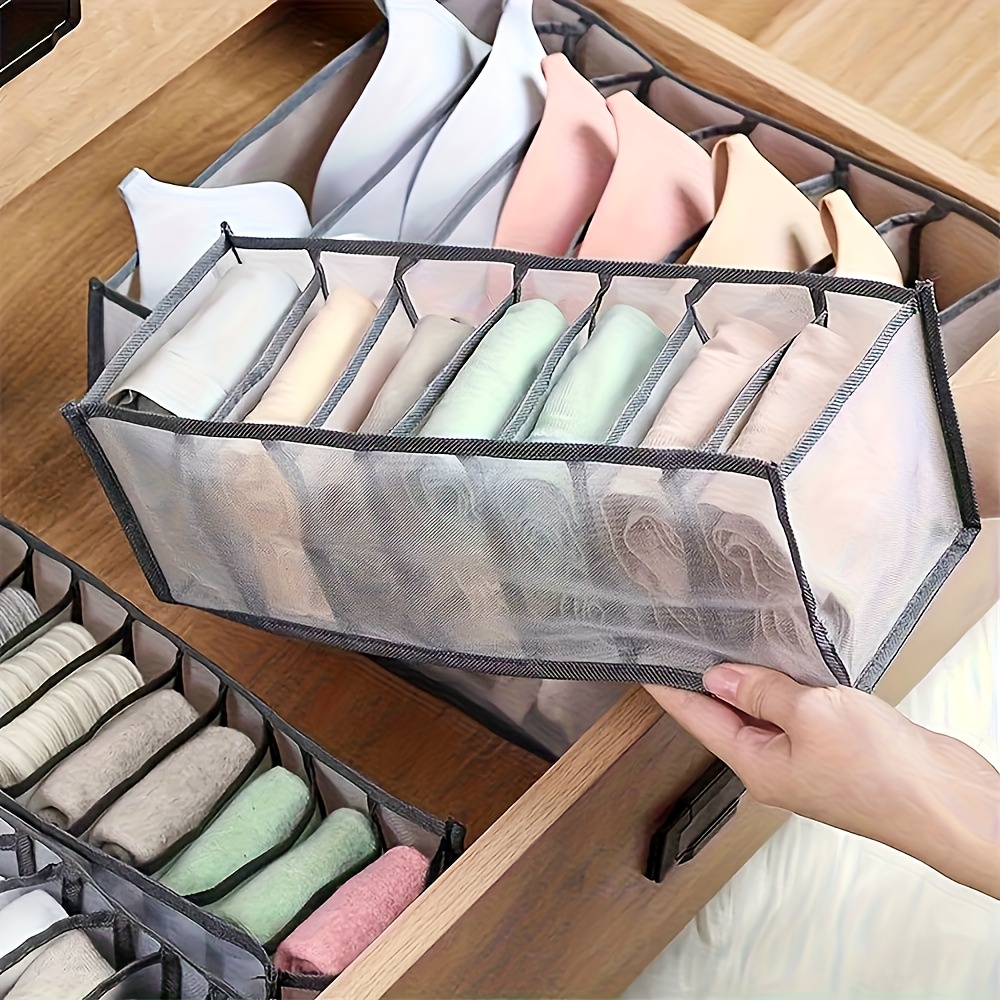 7グリッド下着収納オーガナイザー、靴下収納ボックス、折りたた - Sock Organizer Tray のレビューと価格
