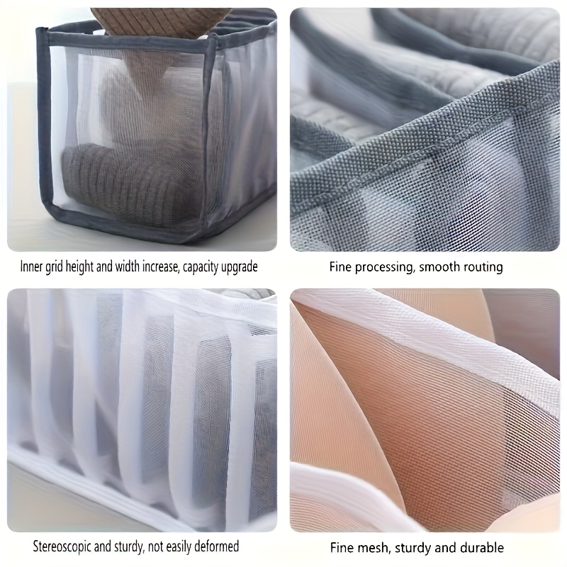 7グリッド下着収納オーガナイザー、靴下収納ボックス、折りたた - Sock Organizer Tray のレビューと価格