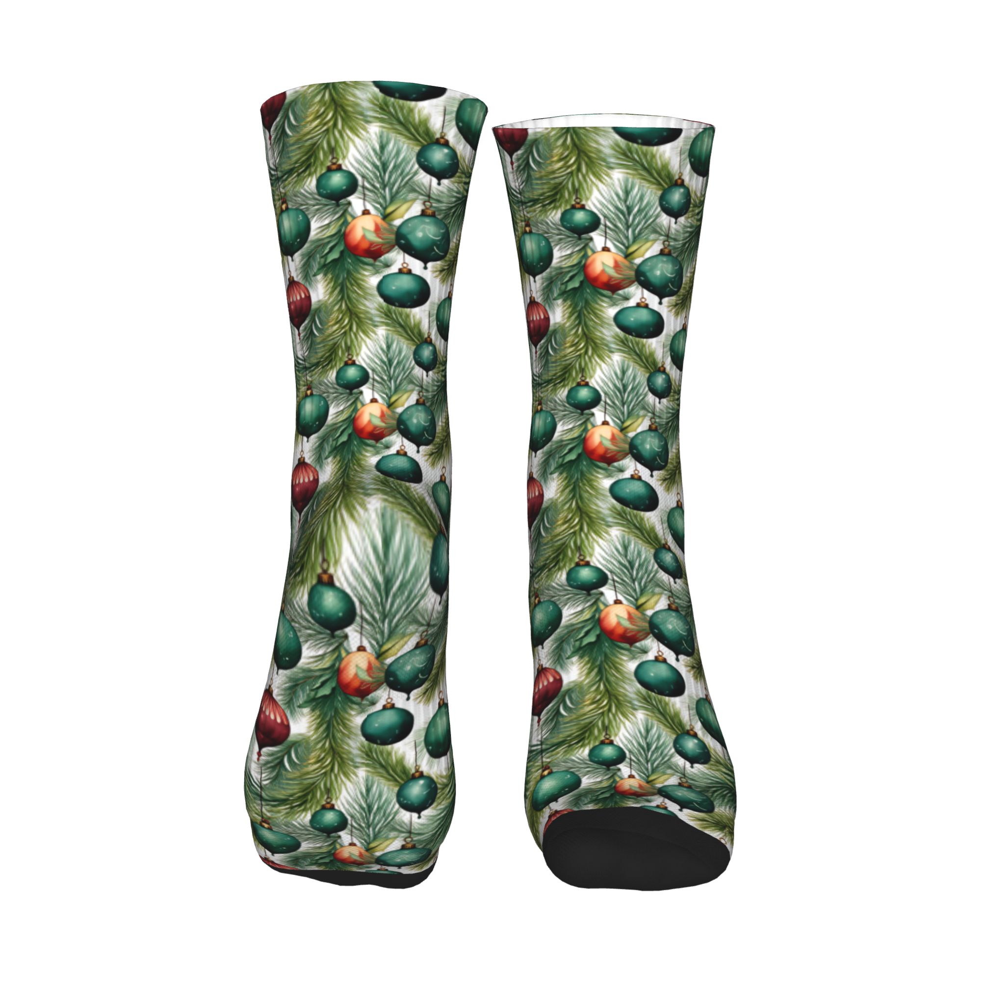 かわいいメンズクリスマスボールパイン柄ドレスソックスユニセッ - Dress Sock Men のレビューと価格