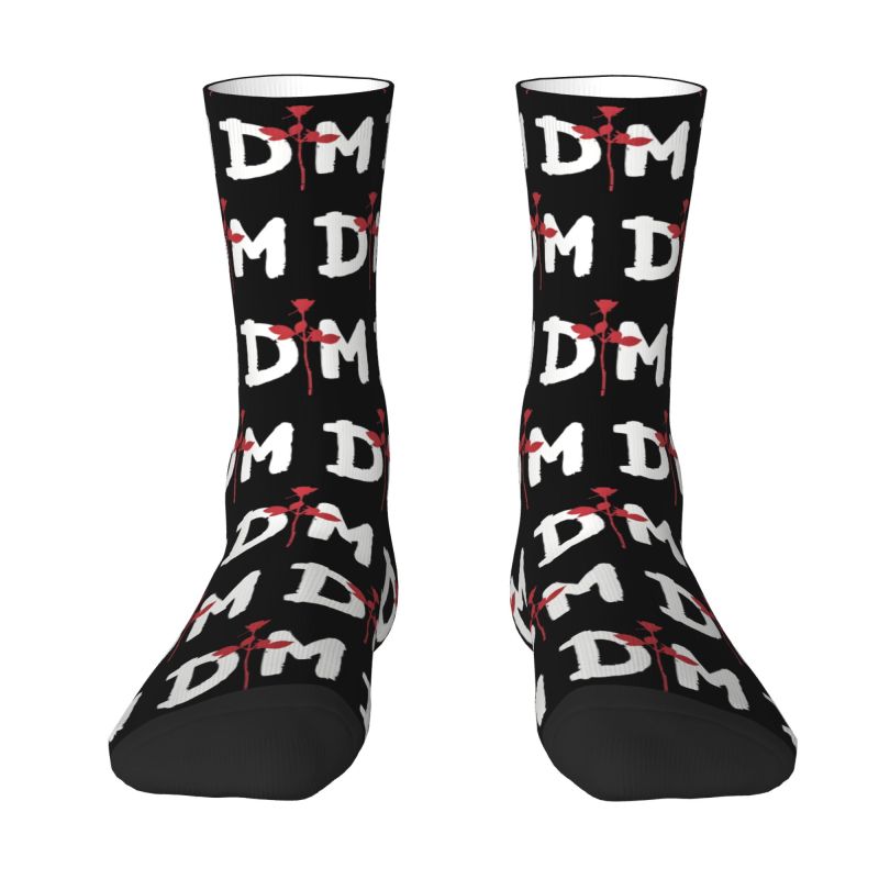 カスタムデペシュモードメンズクルーソックスユニセックスファッ - Dress Sock Men のレビューと価格