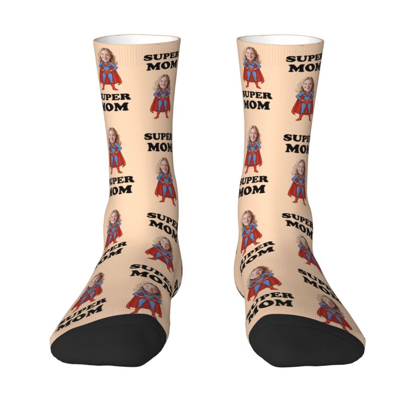 スーパーママカスタムメンズクルーソックスユニセックス楽しいパ - Dress Sock Men のレビューと価格