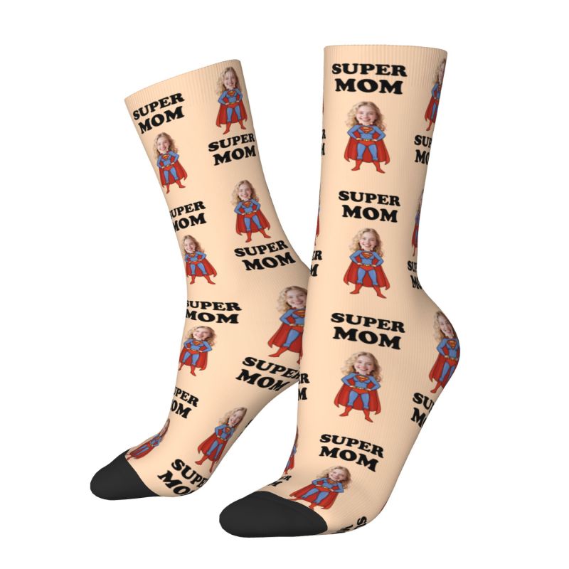 スーパーママカスタムメンズクルーソックスユニセックス楽しいパ - Dress Sock Men のレビューと価格