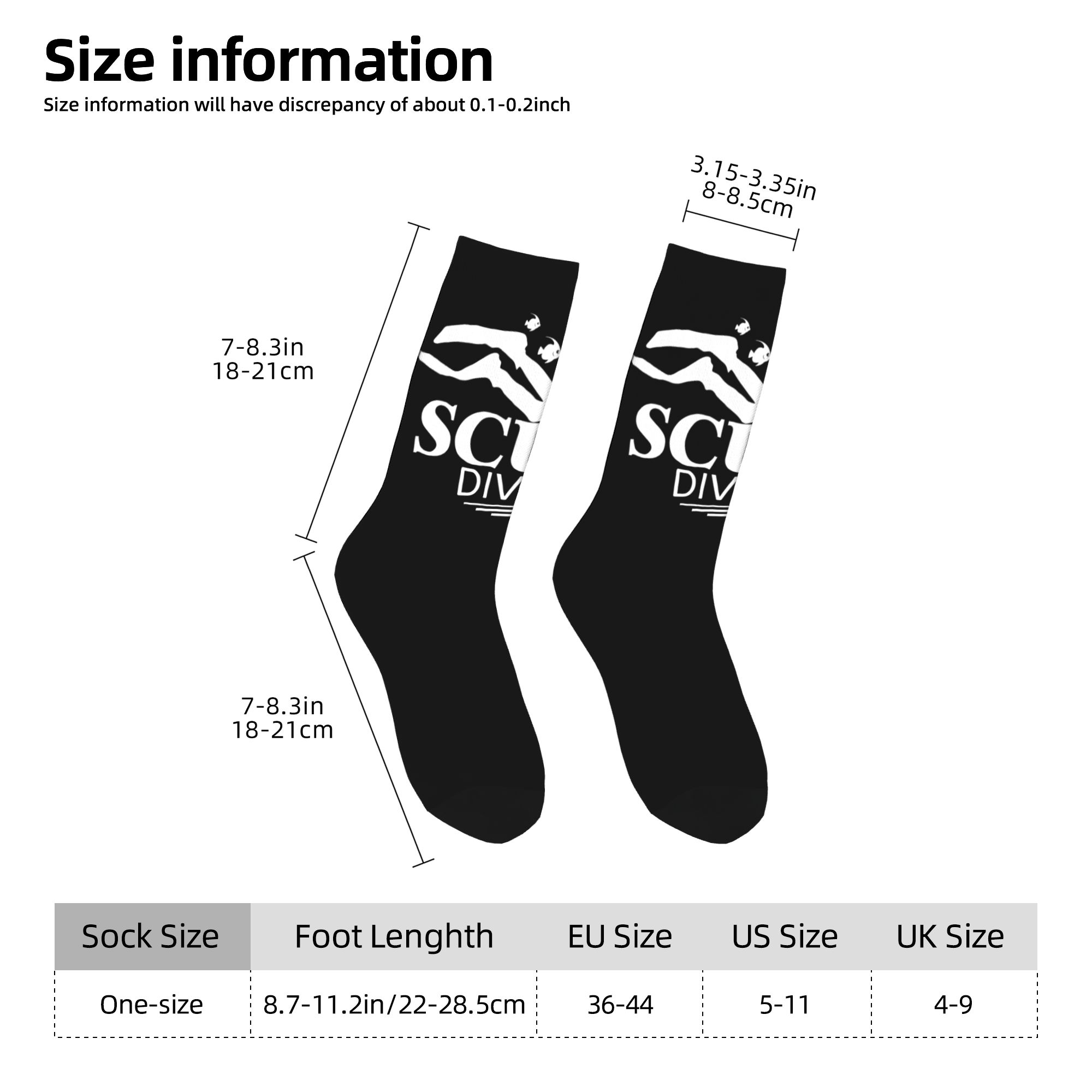 カスタム面白いスキューバダイビング男性女性クルーソックスユニ - Dress Sock Men のレビューと価格
