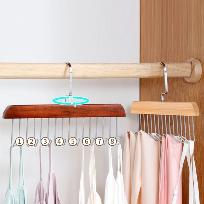 無垢材 8 フックハンガー多機能下着スリングベルトベストスカ - Sock Organizer Tray のレビューと価格