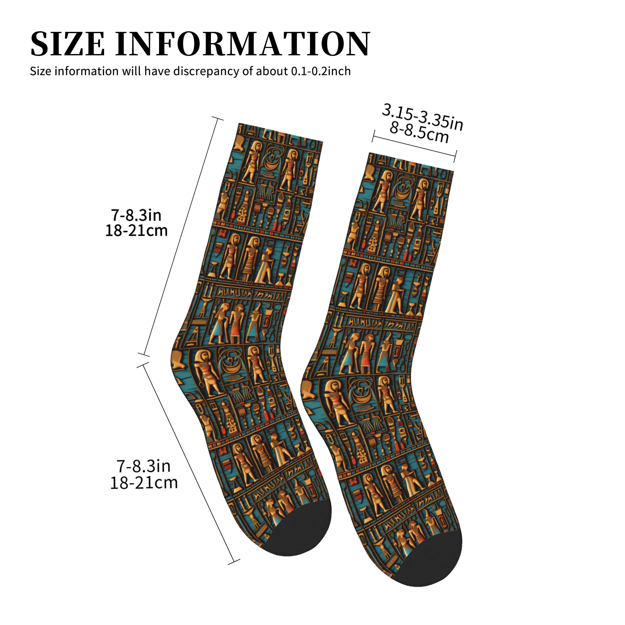 クールなメンズエジプト象形文字神々のシンボルアートパターンド - Dress Sock Men のレビューと価格